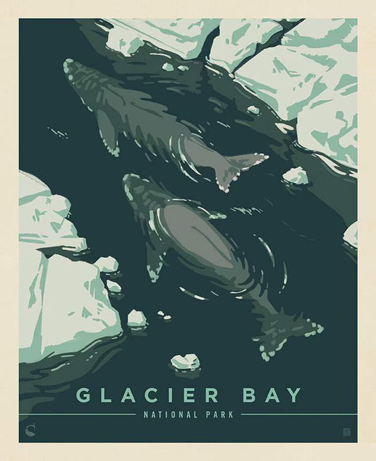 National Parks Glacier Bay Poster Fabric Panel