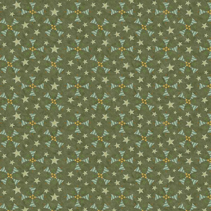 Naughty or Nice Trees Green Fabric - By the yard