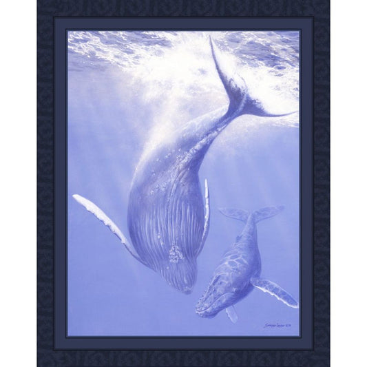 Ohana Blue Whale Fabric Panel