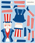 Firecracker Uncle Sam Fabric Panel