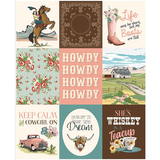 Cowgirl Fabric Panel