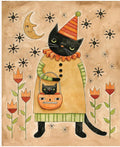 Spooky Cat Fabric Panel