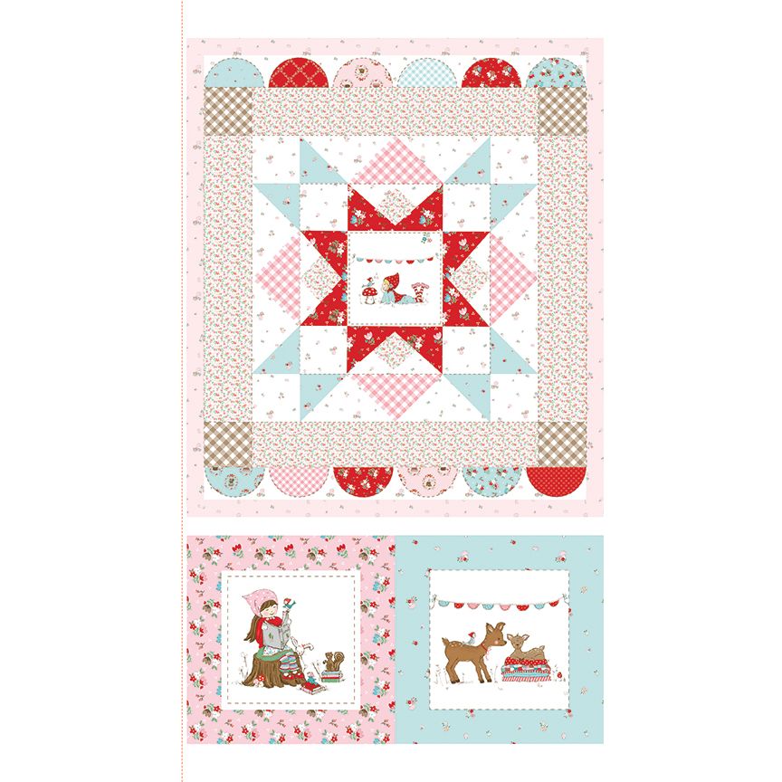 Whimsical Woodland Wall Hanging and Pillow Fabric Panel