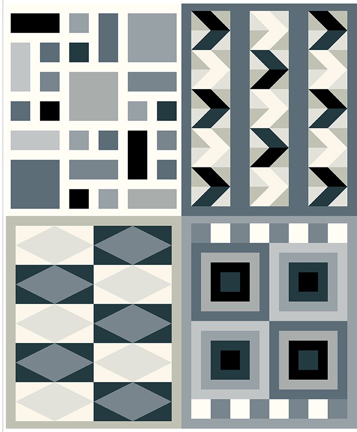 Quilt in Color Practice Quilting Panel Stonework