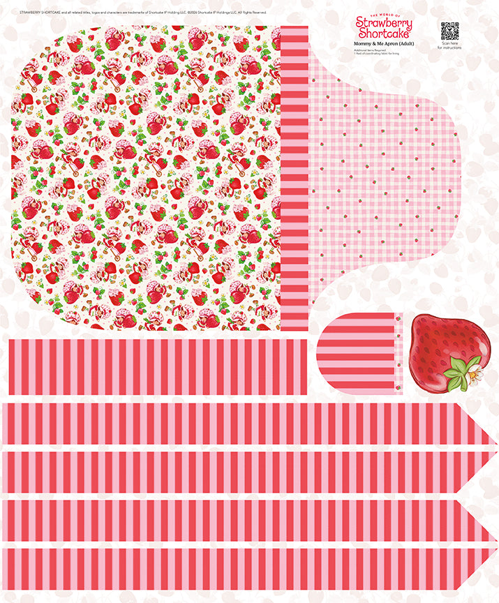 The World of Strawberry Shortcake™ Adult Apron Fabric Panel