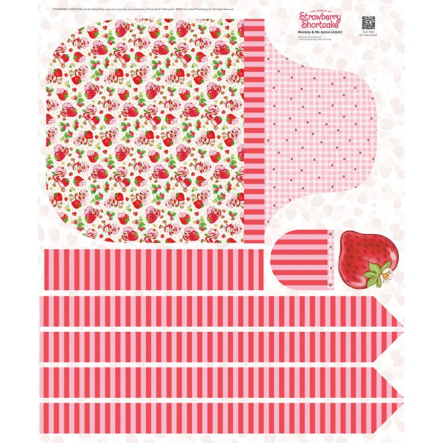 The World of Strawberry Shortcake™ Adult Apron Fabric Panel