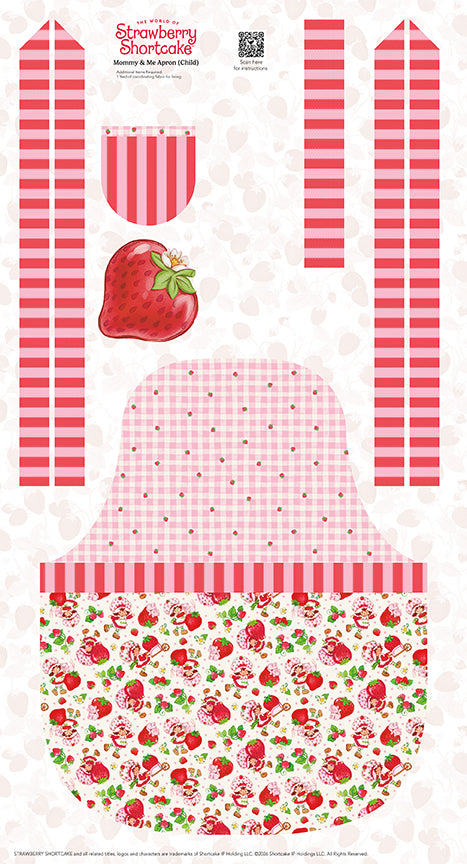 The World of Strawberry Shortcake™ Child Apron Fabric Panel