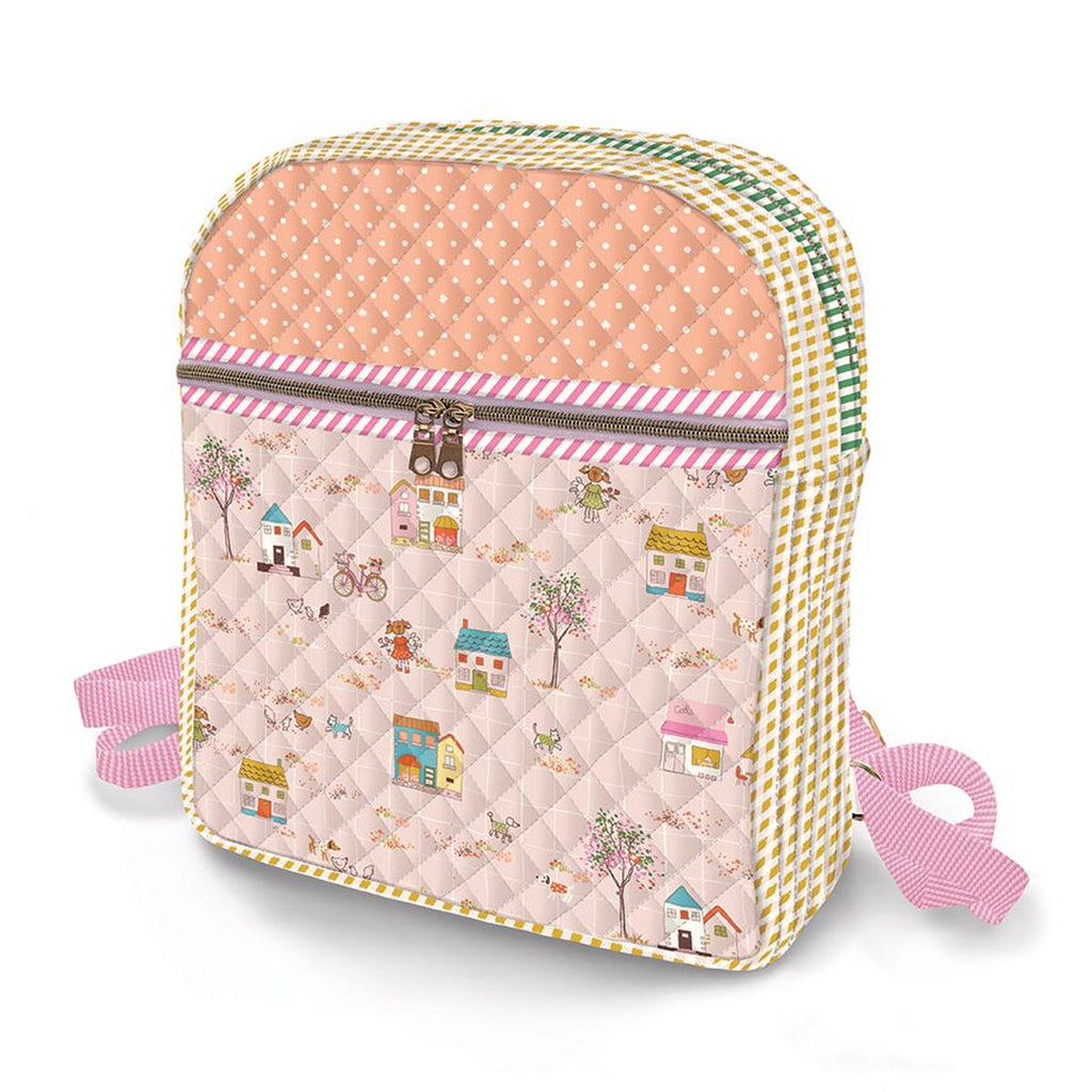 Ashmere Backpack Pink Fabric Panel