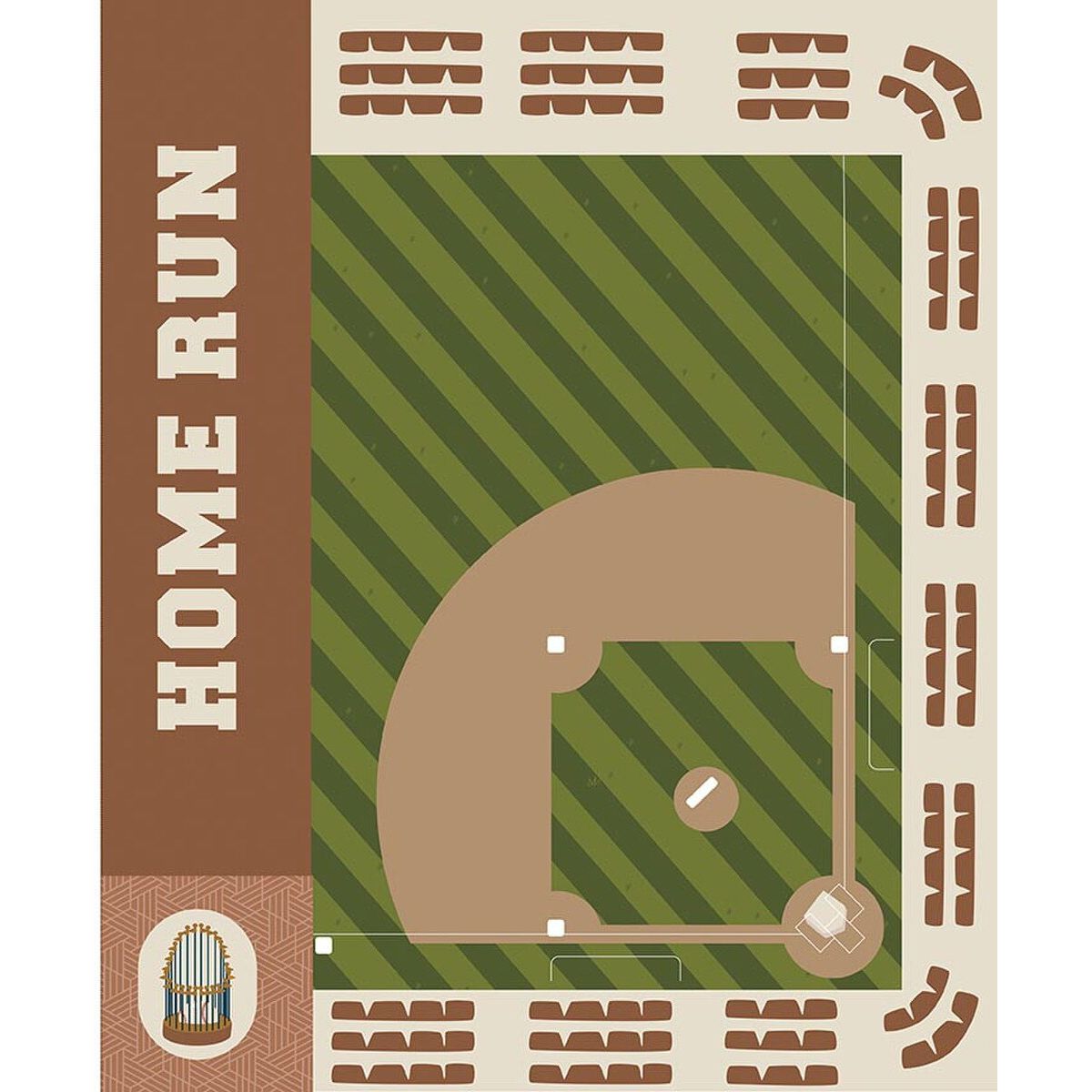 Hometown Heroes Baseball Fabric Panel