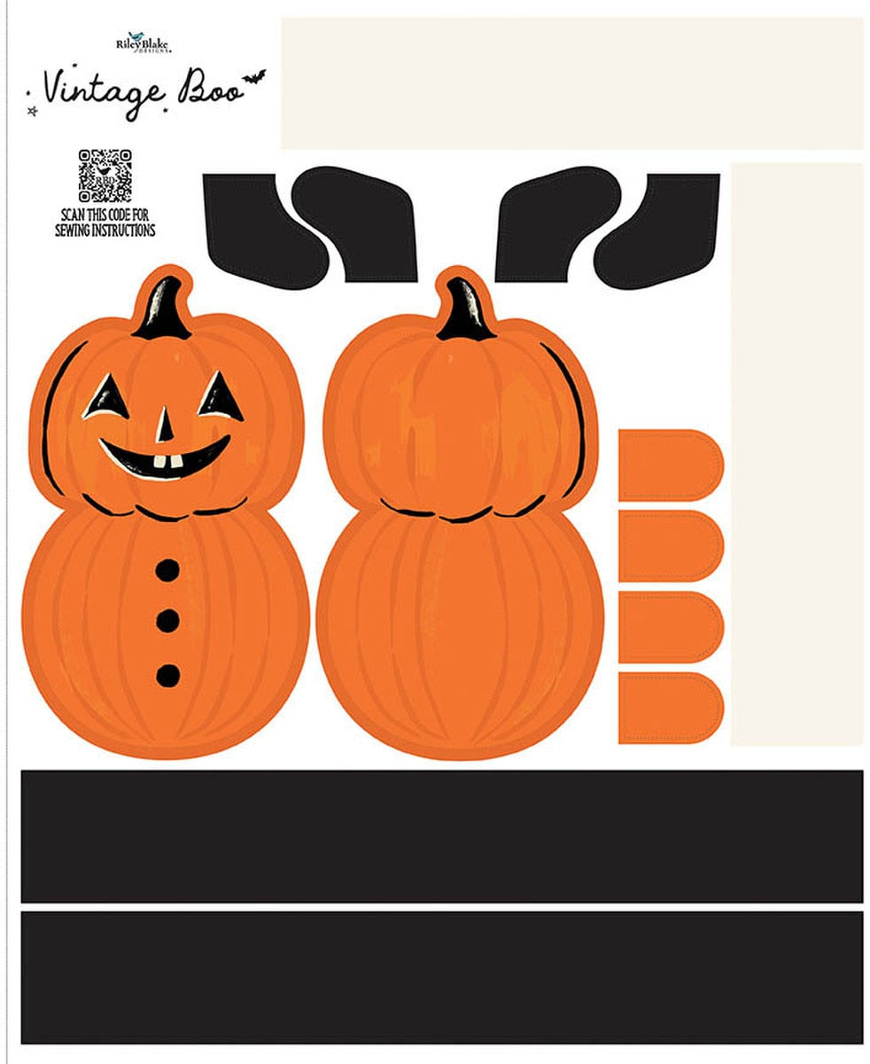 Vintage Boo Jolly Jack Panel by My Mind’s Eye for Riley Blake Designs