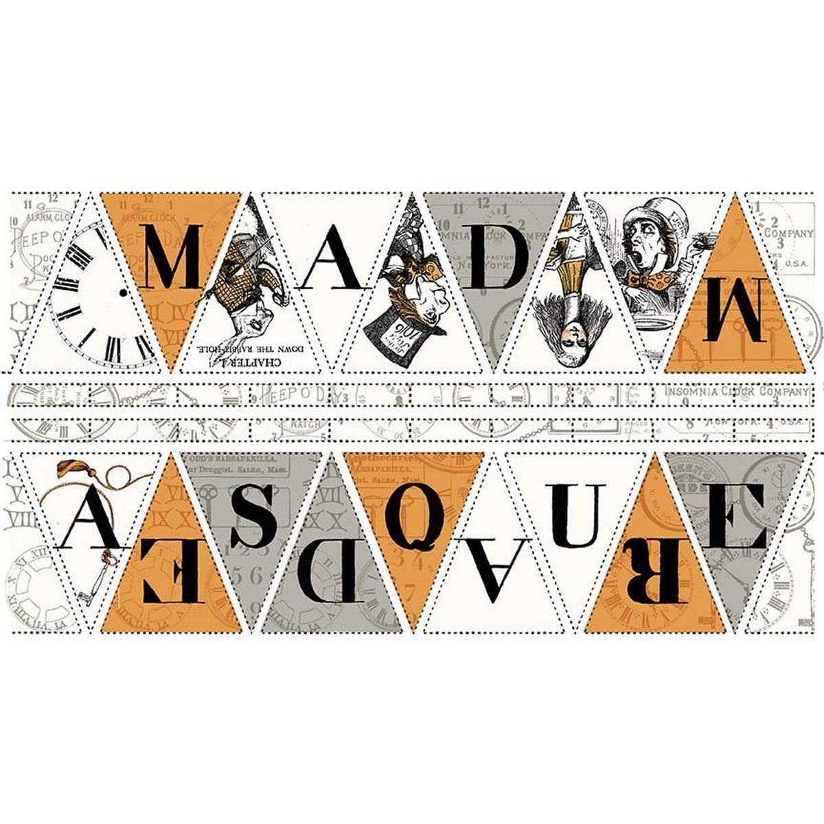Mad Masquerade Bunting Fabric Panel 24"