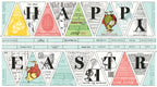 Egg Hunt Happy Easter Bunting Fabric Panel