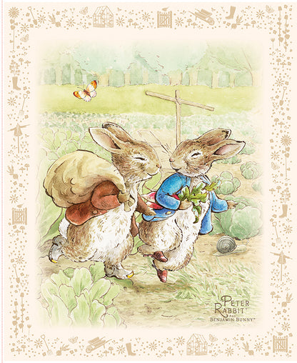 Peter Rabbit™ and Benjamin Bunny™ Fabric Panel