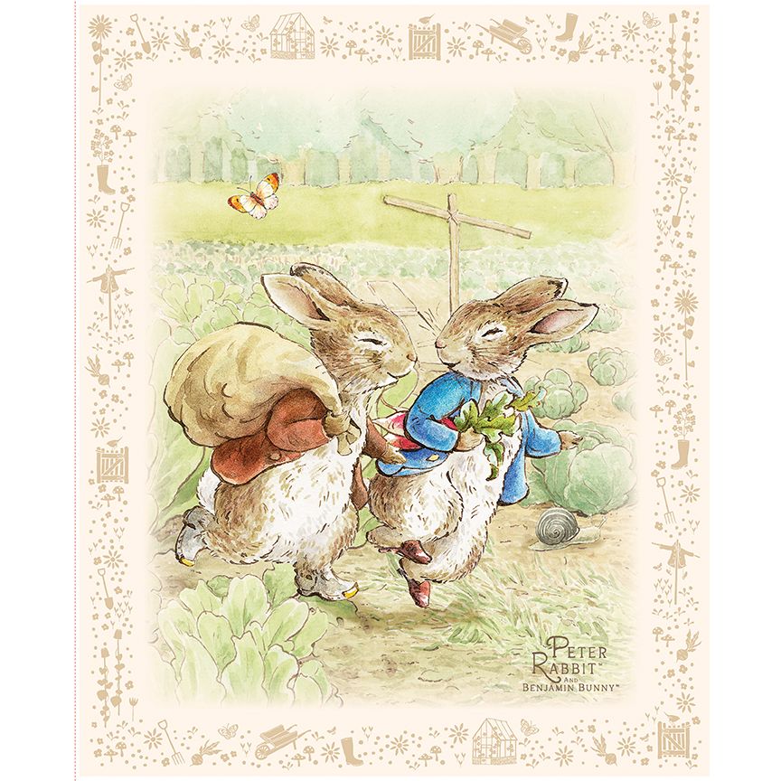 Peter Rabbit™ and Benjamin Bunny™ Fabric Panel