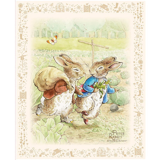Peter Rabbit™ and Benjamin Bunny™ Fabric Panel