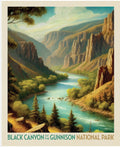 National Parks Black Canyon of the Gunnison Poster Panel by Anderson Design Group for Riley Blake Designs
