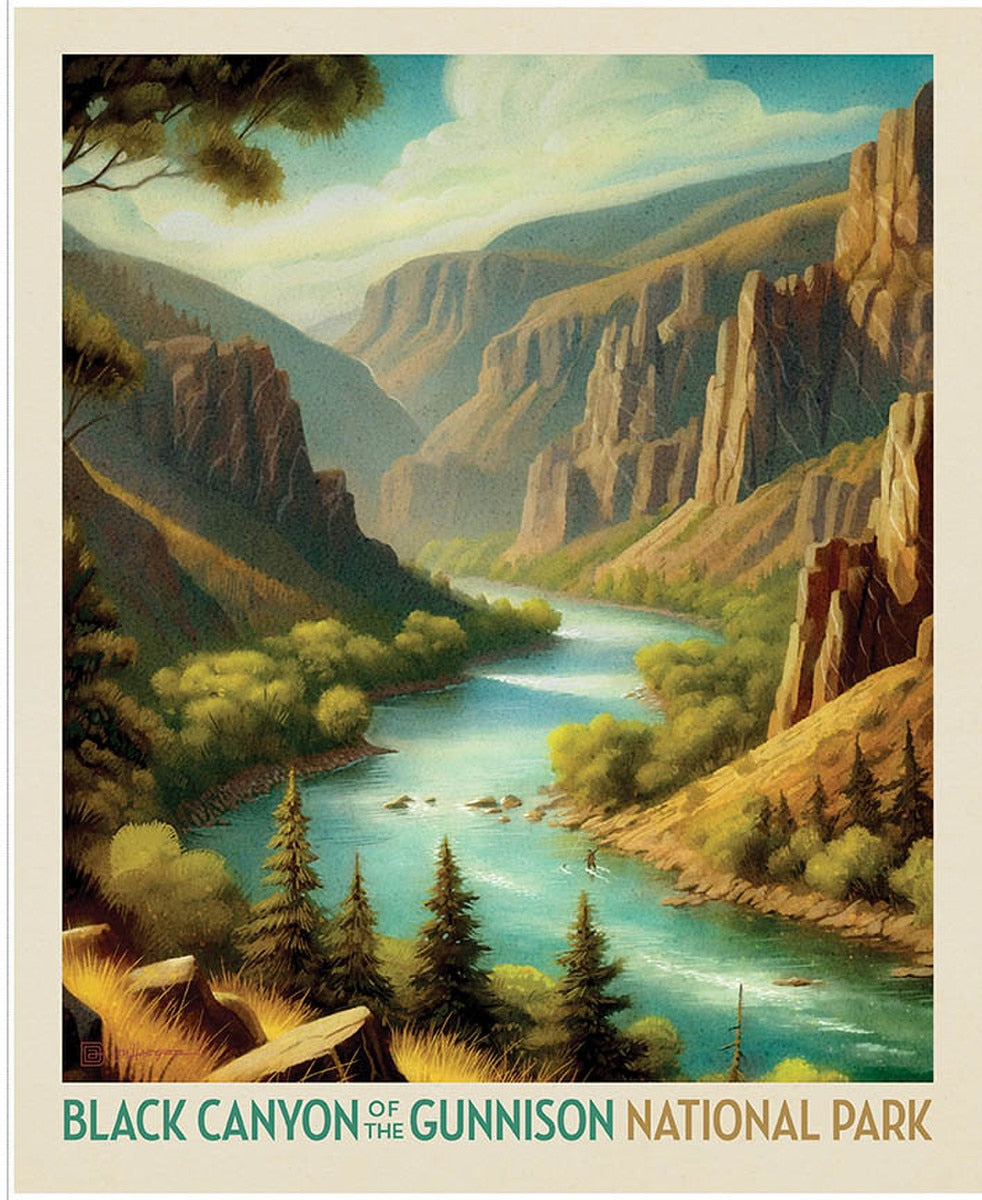 National Parks Black Canyon of the Gunnison Poster Panel by Anderson Design Group for Riley Blake Designs