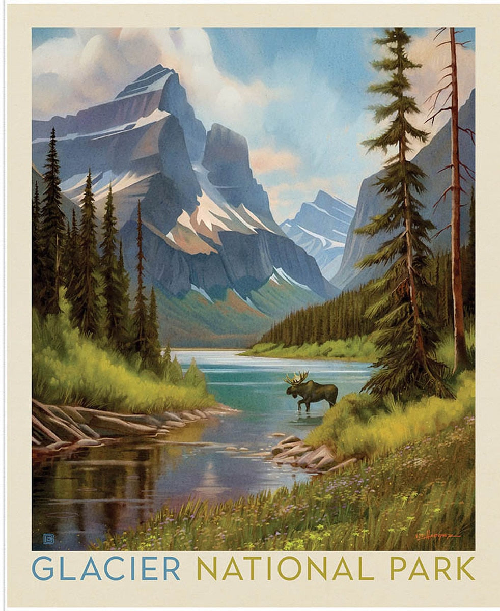 National Parks Glacier Poster Panel by Anderson Design Group for Riley Blake Designs