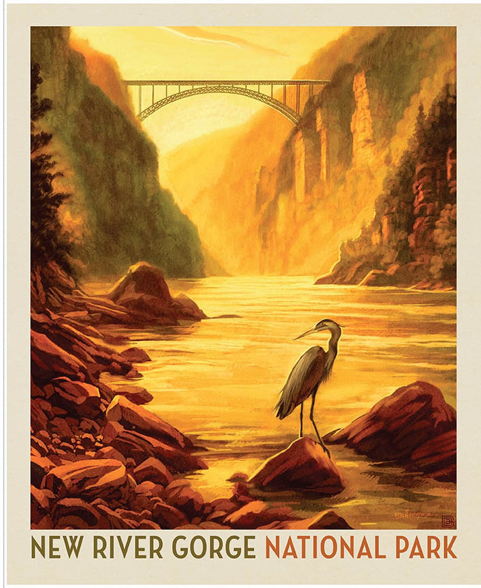 National Parks New River Gorge Poster Panel by Anderson Design Group for Riley Blake Designs