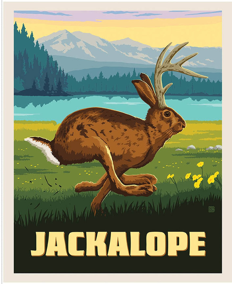 Legends of the National Parks Jackalope Panel by Anderson Design Group for Riley Blake Designs