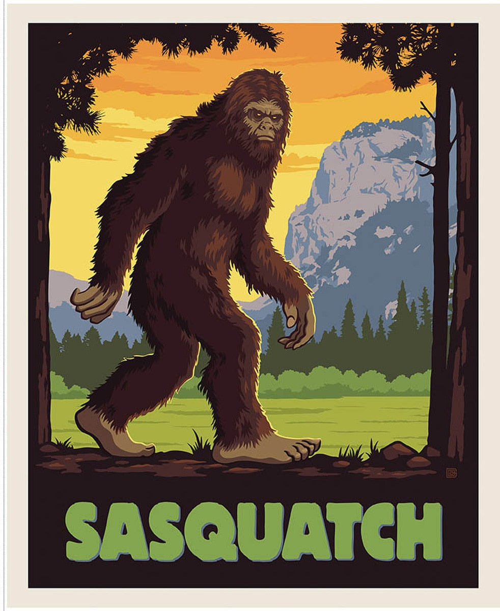 Legends of the National Parks Sasquatch Panel by Anderson Design Group for Riley Blake Designs