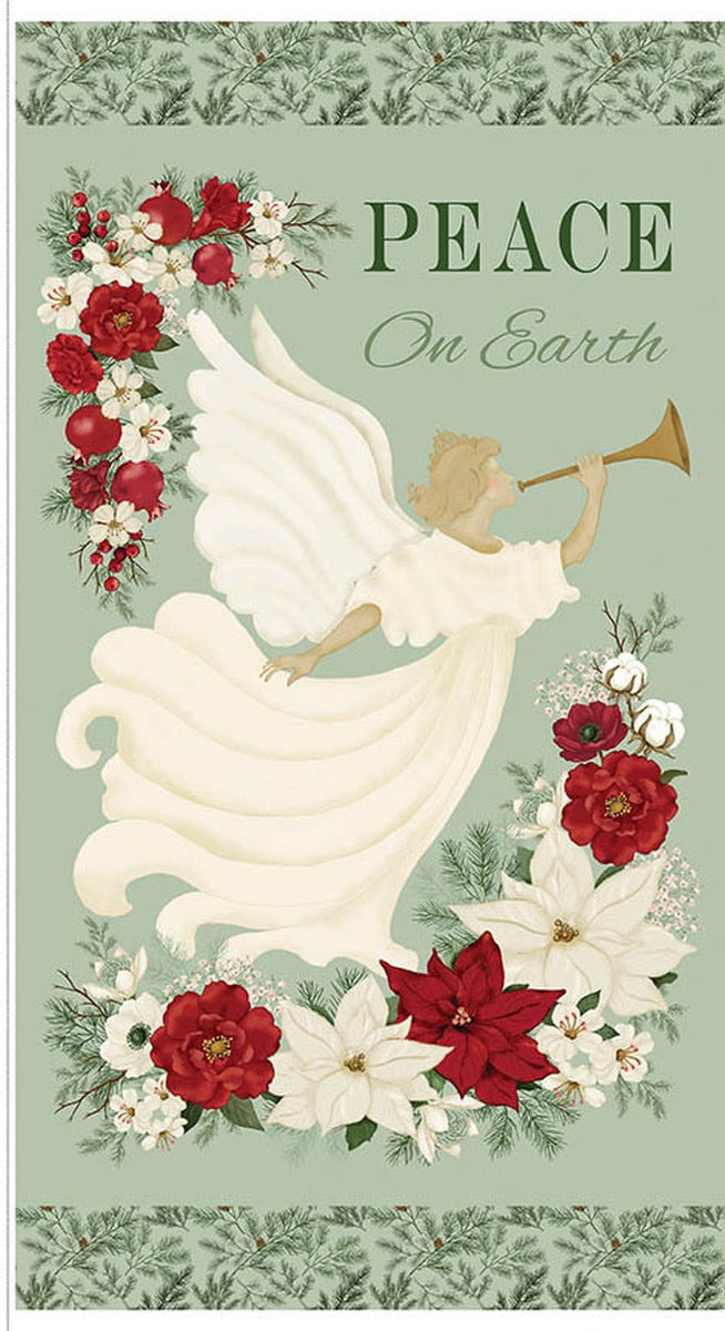 Peace on Earth Fabric Panel by Sandy Gervais for Riley Blake Designs