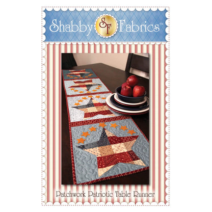 Shabby Fabrics Patchwork Patriotic Table Runner Pattern