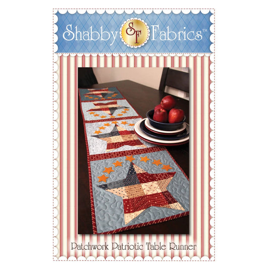 Shabby Fabrics Patchwork Patriotic Table Runner Pattern