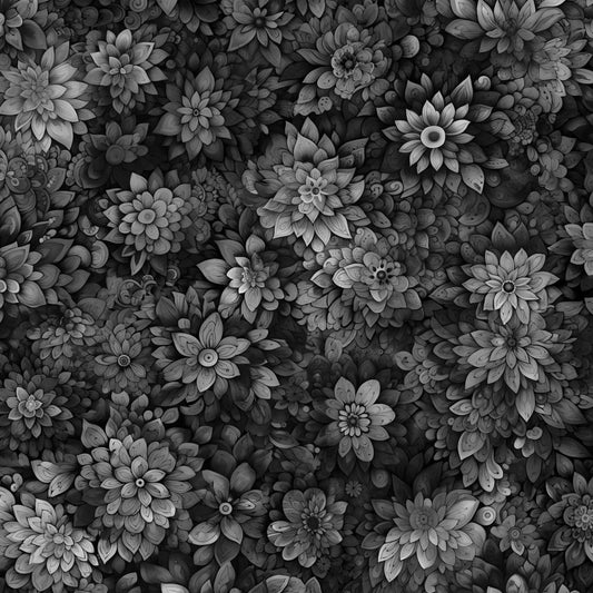Petal Party Fabric - Midnight - By the yard