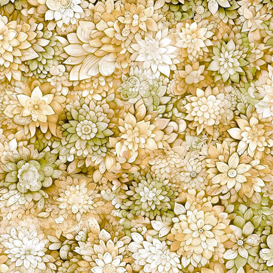 Petal Party Fabric - Sand - By the yard