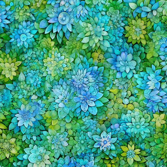 Petal Party Fabric - Frosted Lime - By the yard