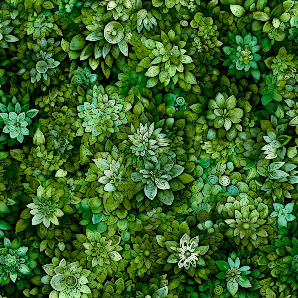 Petal Party Fabric - Forest - By the yard