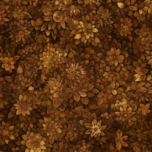 Petal Party Fabric - Chocolate - By the yard