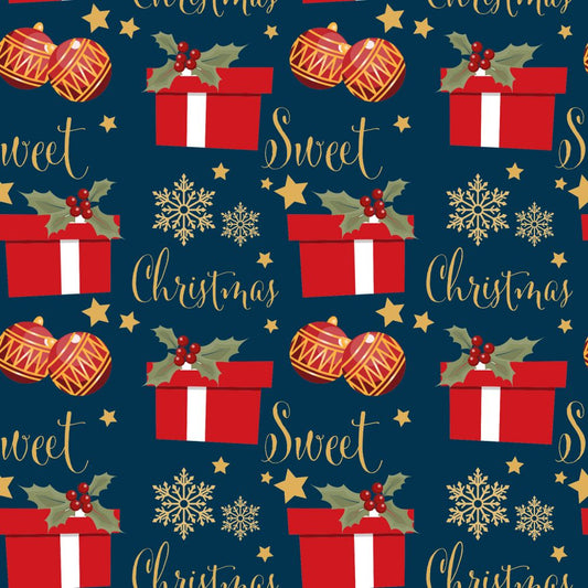 Fat Quarter Christmas Gifts Blue