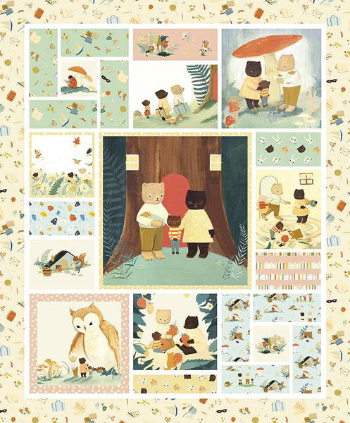 The Littlest Family's Big Day Fabric Panel
