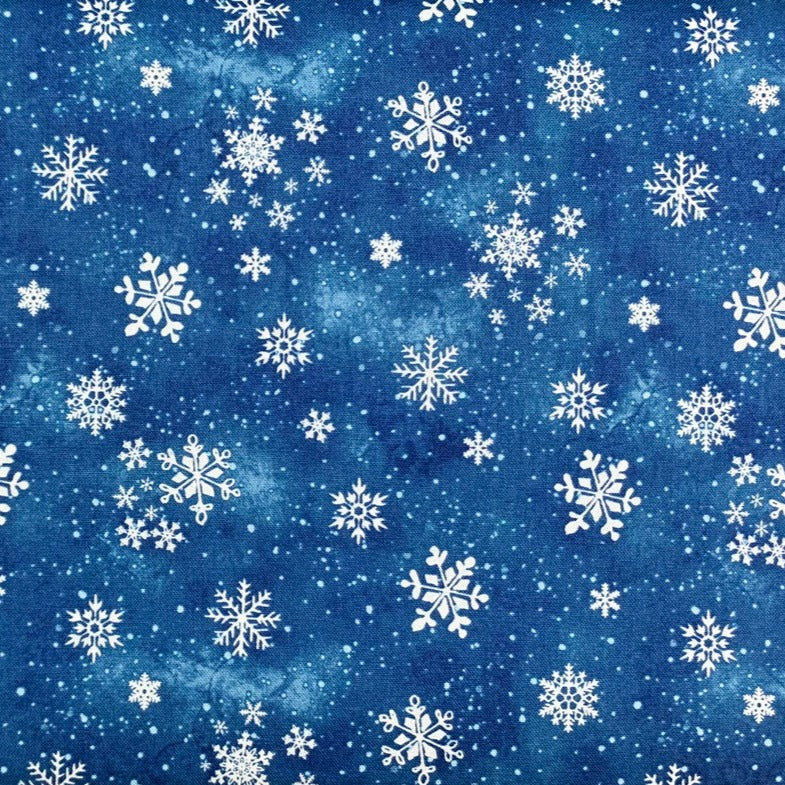 Cold Winter Morning Snowflake Fabric - By the yard