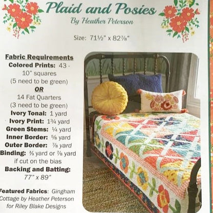 Anka's Treasures Plaid and Posies Quilt Pattern
