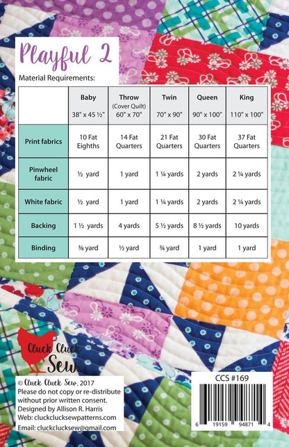 Cluck Cluck Sew Playful 2 Quilt Pattern