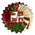 Poinsettias at Christmas Fat Quarter Bundle 24pc