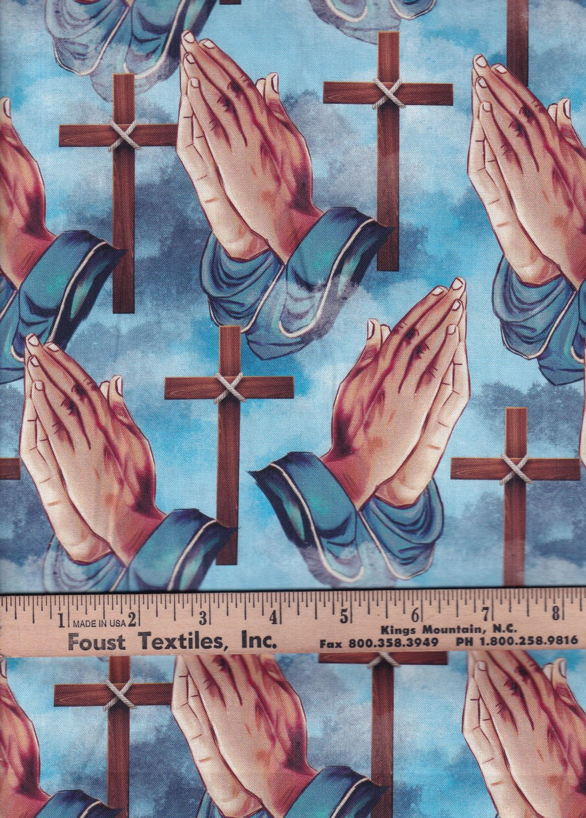 Praying Hands Fabric - By the yard