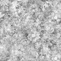 Queen's Garden Fabric - Gray