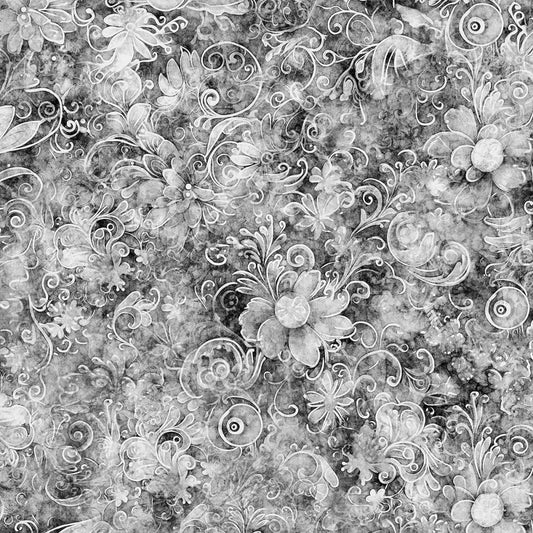 Queen's Garden Fabric - Storm - By the yard