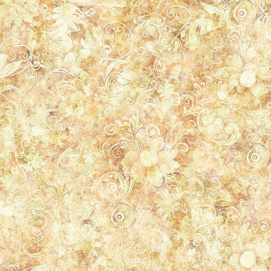 Queen's Garden Fabric - Parchment - By the yard