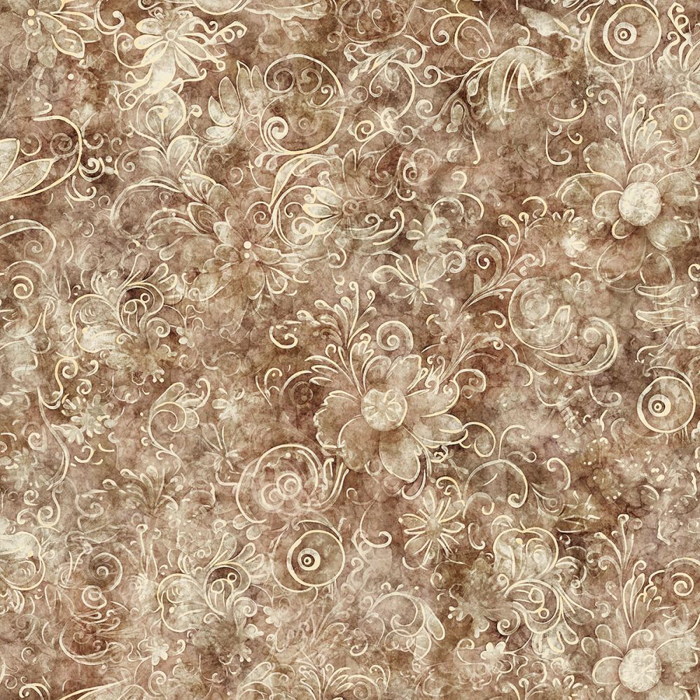 Queen's Garden Fabric - Taupe - By the yard