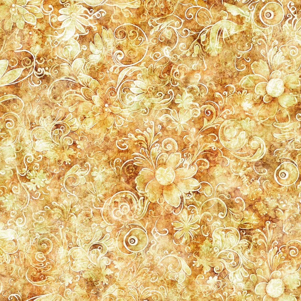Queen's Garden Fabric - Wheat - By the yard