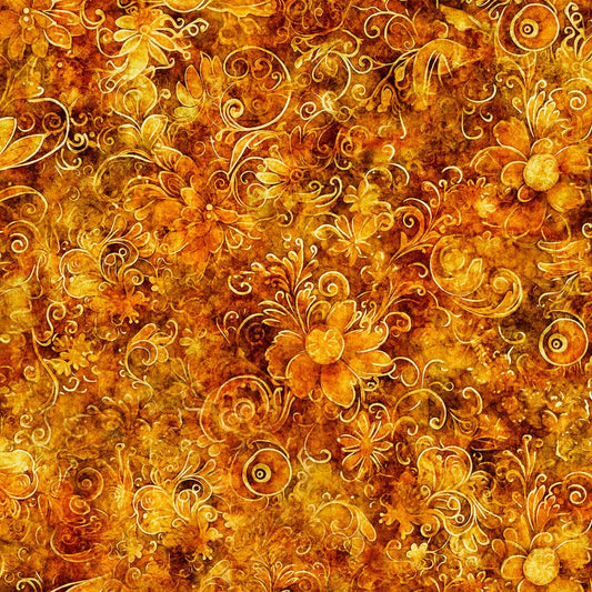 Queen's Garden Fabric - Autumn - By the yard