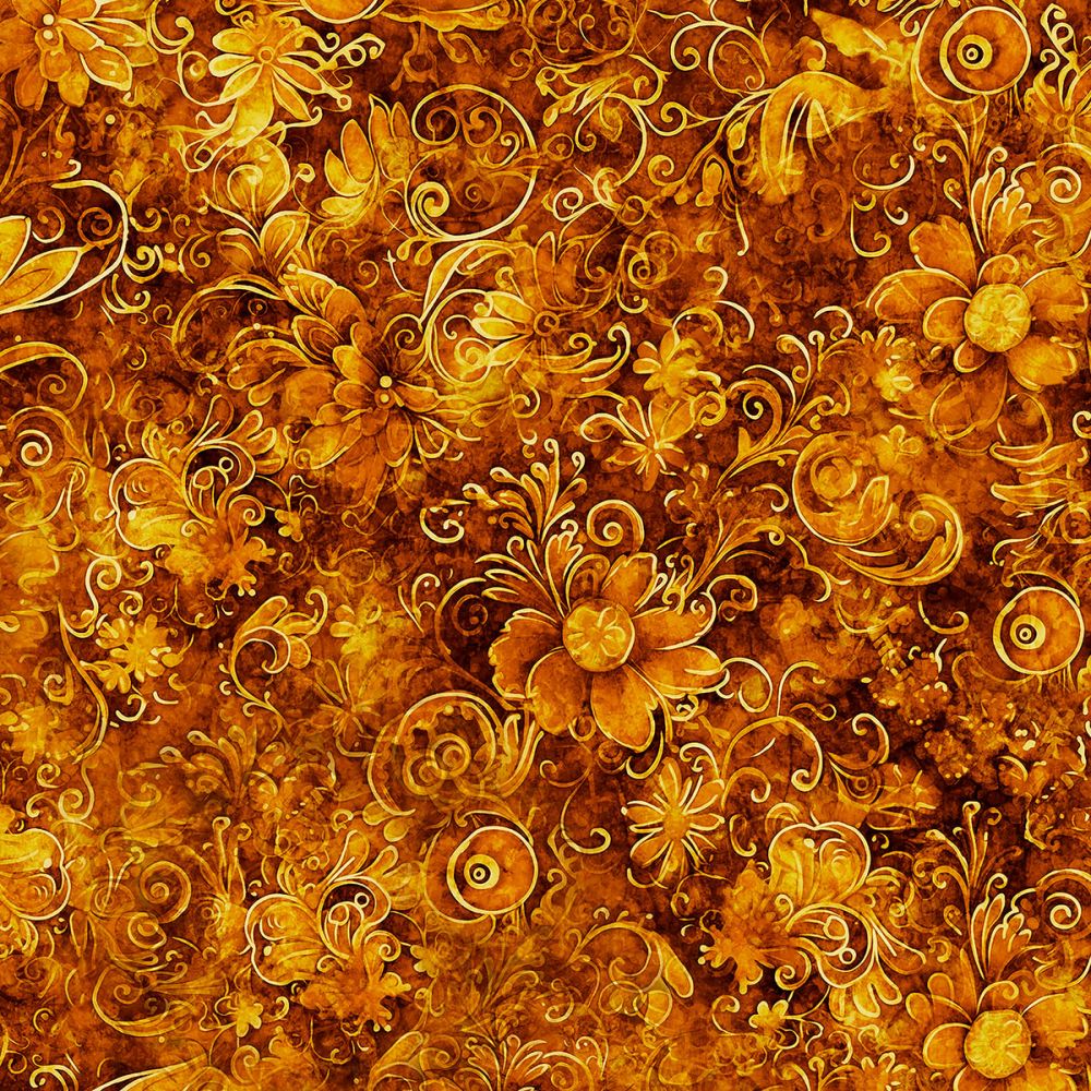 Queen's Garden Fabric - Bronze - By the yard