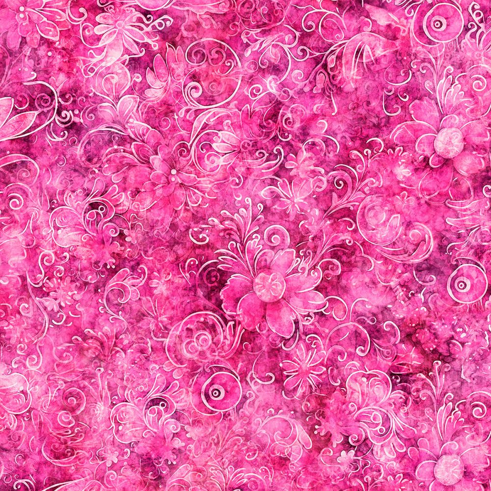 Queen's Garden Fabric - Pink - By the yard