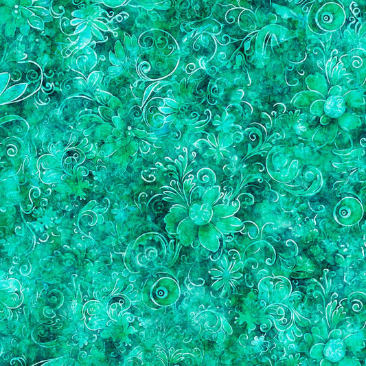 Queen's Garden Fabric - Caribbean - By the yard