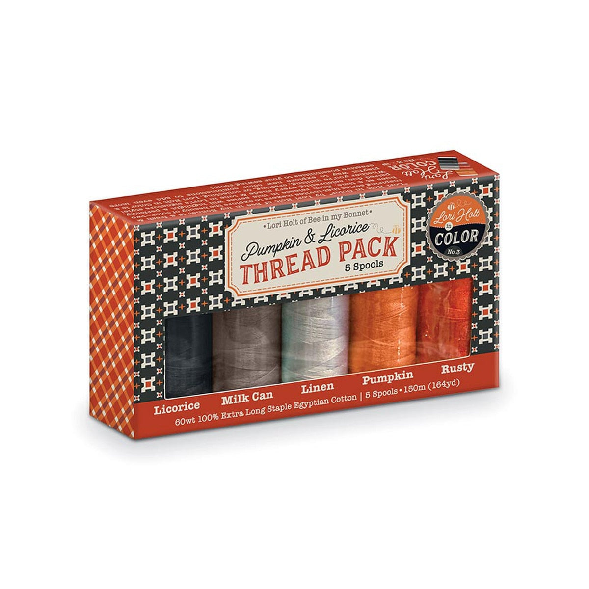 Lori Holt Pumpkin & Licorice Thread Pack by Lori Holt for Riley Blake Designs